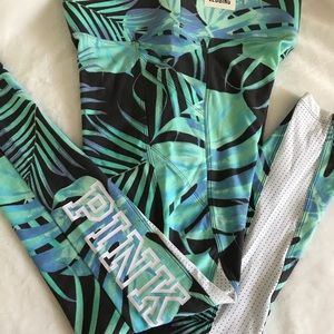 Pink Victoria Secret Yoga leggings.